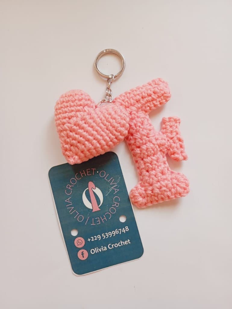 Porte-clés Bouton de Rose Lavande vue 4