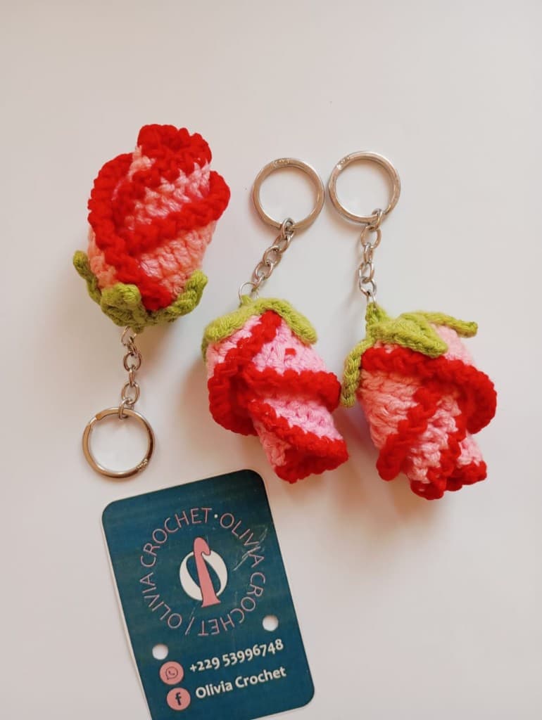 Boucles d'Oreilles Créoles Dentelle Rubis vue 3